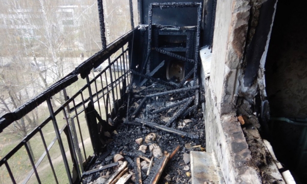 Пожар на балконе квартиры по ул.Симонова в г.Могилеве